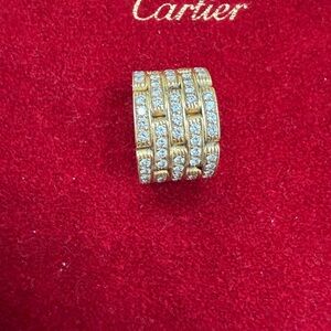 Cartier Maillon Panthère ring Woman five rows 18K
Size 48